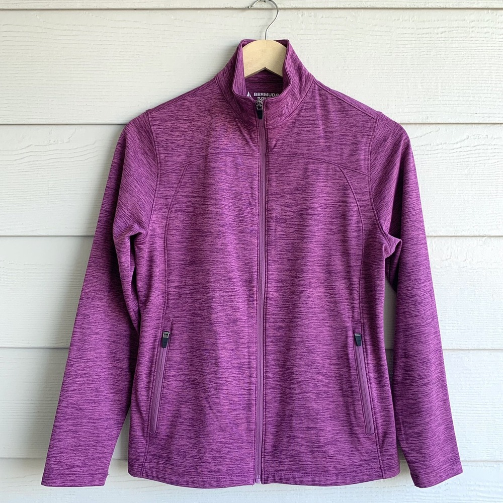 Bermuda Sands Storm Dri Full Zip Golf Jacket Activewear Pink Purple Small‎